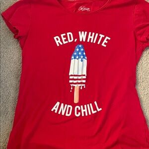 City Streets Red 'Red, White and Chill' Kids Tee